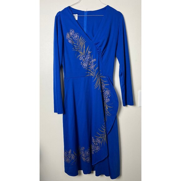 SHAHEEN 50'S 60'S HAWAIIAN FLORAL PAINT DRESS 6 - Picture 1 of 10